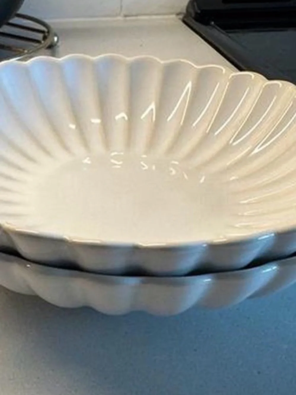 Pioneer Woman Colette Stoneware Dinner Bowls, Cream, Set of 4